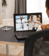 Team joining a video call